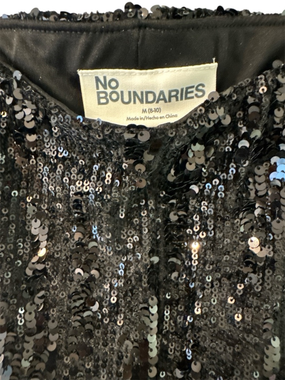 No Boundaries Black Sequin pants - Picture 2 of 3